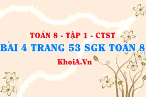 Bài 4 trang 53 SGK Toán 8 Tập 1 Chân trời sáng tạo